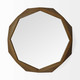 41" Brown Solid Wood Octagon Framed Accent Mirror