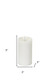 Set of Two White Flameless Pillar Candle