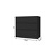 33" Black Wood Three Drawer Dresser