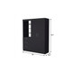 59" Black Accent Cabinet Soft Close With Three Shelves And One Drawer
