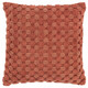 20" Terra Cotta Cotton Throw Pillow With Texture