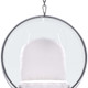 42" White Faux Leather Balloon Chair