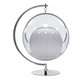 42" Silver Faux Leather Balloon Chair