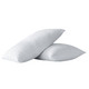 Set of Two White Linen King Pillowcases