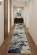 12' Ivory Abstract Power Loom Runner Rug