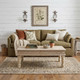 51" White Solid Wood Distressed Coffee Table
