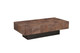 59" Dark Brown and Black Solid Wood Block Coffee Table