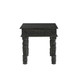 24" Black Distressed Solid Wood Square End Table