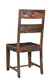 Set of Two Dark Brown Solid Wood Ladder Back Dining Side Chairs