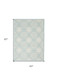 5' X 7' Blue and Ivory Floral Medallion Power Loom Area Rug