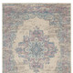 6' X 9' Ivory Pink And Blue Medallion Area Rug