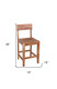 18" Brown Solid Wood Counter Height Bar Chair