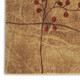 10' X 14' Brown Floral Power Loom Area Rug