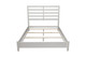 White Slat Back Solid Wood California King Bed Frame