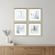 Set Of Four A Glimpse Silver Framed Print Wall Art