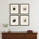 Set Of Four Geometrics I Black Framed Print Wall Art