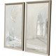 Set Of Two Delicate Gray Silver Framed Print Wall Art
