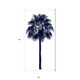 Palm Tree Blue IV White Framed Print Wall Art