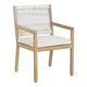 Natural Faux Leather Dining Arm Chair