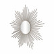 32" Silver Metal Sunburst Framed Accent Mirror