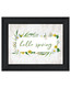 Hello Spring Black Framed Print Wall Art