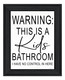 Kids Bathroom Black Framed Print Bathroom Wall Art