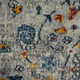 8' X 8' Gray Blue And Orange Area Rug