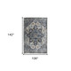 9' X 12' Gray Blue And Brown Area Rug
