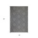 8' Runner Gray and Blue Geometric Stain Resistant Indoor Outdoor Runner Rug