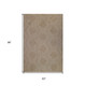5' X 8' Beige Geometric Stain Resistant Indoor Outdoor Area Rug