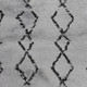 7' X 9' Black And Gray Geometric Shag Area Rug