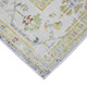 8' Ivory Blue And Green Floral Runner Rug