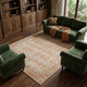 10' X 14' Beige Orange And Teal Southwestern Area Rug