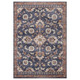 8' X 10' Ivory Orange And Dark Gray Floral Area Rug