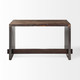 52" Dark Brown and Gray Writing Desk
