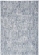 5' X 7' Blue and Gray Geometric Power Loom Washable Area Rug