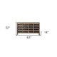 63" Brown and Black Solid Wood 16 Drawer Sideboard