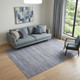 5' X 7' Gray and Ivory Abstract Power Loom Washable Non Skid Area Rug