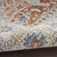 9' X 12' Gray and Red Oriental Power Loom Area Rug