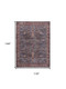 9' X 12' Blue and Red Oriental Power Loom Distressed Washable Non Skid Area Rug