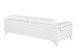 Two Piece Indoor White Italian Leather Five Person Seating Set