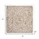 15" Set of Four Ivory And Natural Jute Square Placemats