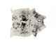 5' X 7' Black and White Cowhide Hand Knotted Area Rug
