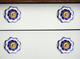 Set of Eight Blue And White Ceramic And Metal Drawer Pull Knobs