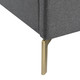 Gray Linen Upholstered King Bed Frame