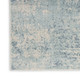 5' X 7' Blue and Ivory Abstract Power Loom Washable Area Rug
