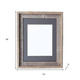 11" x 14" Gray Solid Wood Hanging Picture Frame