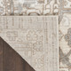 5' X 7' Beige and Ivory Medallion Power Loom Distressed Area Rug