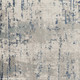 5' Gray and Ivory Square Abstract Power Loom Area Rug