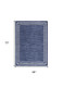 4' X 6' Navy Blue And Ivory Indoor Outdoor Area Rug